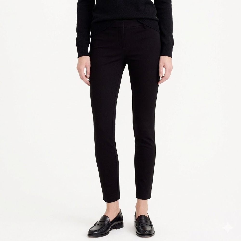 J Crew Minnie Pants Navy Blue Straight Leg Crop Women Sz 10